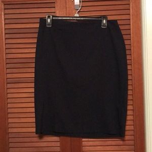 Navy Stretch Pencil Skirt